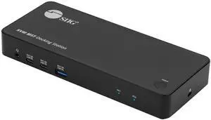 SIIG 2-Port USB-C KVM Docking Station with PD 65W, for 2 Monitors 2 Computers, MST Technology, 1x HDMI 1x DisplayPort, Gigabit Ethernet, Headset Jack (CE-DK0111-S1)