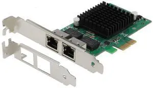 SEDNA - PCIe X1 Dual 10/100/1000 Gbps Ethernet Server Adapter (Intel 82575EB Chipset), with Low Profile Bracket