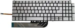 AUTENS US Keyboard for Dell Inspiron 3501 3502 3505 5501 5502 5505 5508 5509 5584 5590 5593 5594 5598 7500 7501 7506 7590 7591 7706 7791 / Vostro 5590 7500 7590 Laptop No Frame (Silver, Backlight)