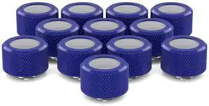 PrimoChill 16mm OD Rigid SX Fitting - 12 Pack - True Blue