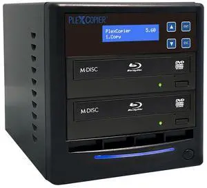 PlexCopier 1 to 1 Blu-ray BD BDXL M-Disc CD DVD Duplicator Copier Tower with Free Copy Protection