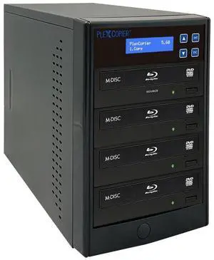 PlexCopier 1 to 3 Blu-ray BD BDXL M-Disc CD DVD Duplicator Copier Tower with Free Copy Protection