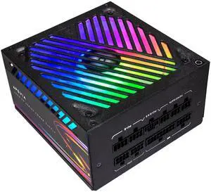 Apevia ATX-PM1200W Premier 1200W Fully Modular 80+ Gold Certified, PCIe 5.0 & ATX 3.0 Ready Active PFC ATX RGB Gaming Power Supply, Includes Gen 5 12VHPWR Connector & 366 RGB Light Modes