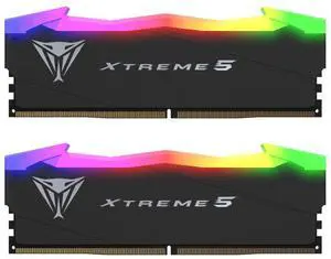 Patriot Viper Xtreme 5 RGB DDR5 RAM 32GB (2X16GB) 8000MHz CL38 1.45v UDIMM Desktop Gaming Memory Kit Compatible with Intel XMP - PVXR532G80C38K