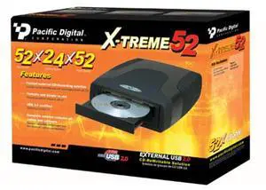Pacific Digital U-30147 USB 2.0 52x24x52 X-TREME52 CDRW