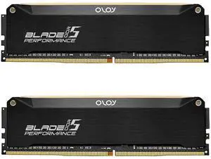 OLOy DDR5 RAM 32GB (2x16GB) Black Hairline Blade 6400 MHz CL32 1.35V Gaming UDIMM for Intel (MD5U1664320IRLDE)