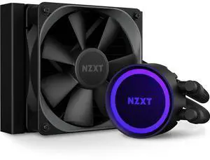 NZXT Kraken 120 - RL-KR120-B1 - AIO RGB CPU Liquid Cooler - Quiet and Effective - Silent Operation - Ring RGB LEDs - Aer P 120mm Radiator Fans (Included),Black