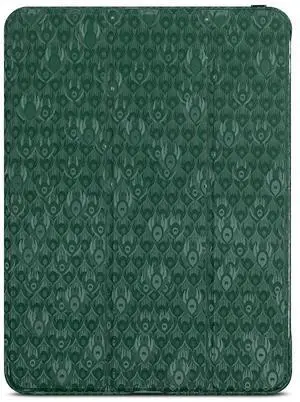 Haobobro [Lenticular Prints Series] Handcrafted iPad Pro 12.9 Inch Case 2022 | Rugged Microfiber Leather Case | Ultra Thin Smart Folio Cover for 12.9-inch iPad Pro (6th Generation) - Peacock Green
