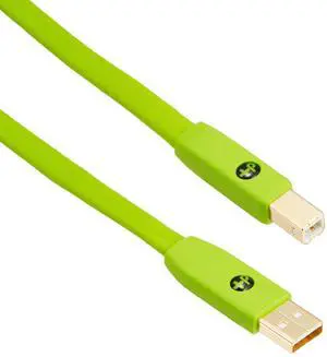 Neo by Oyaide d+ USB (Class B)  Hi-Speed and Durable Digital Cable for DJs, Musicians and Producers, Green