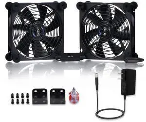 SCCCF High Airflow Router Cooling Fan for Computer Cooler TV Box Wireless 12V DC Power 140mm 280mm Fan with Multi Speed Controller