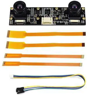XYGStudy IMX219-83 Stereo Binocular Camera Sensor Module 3280x2464 8MP AI Depth Stereo Vision Dual IMX219 Supports Raspberry Pi 5 RPi CM3/CM3+ Compute Module POE IO Board/Jetson Nano B01