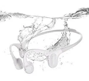 Mojawa Run Plus Bone Conduction Headphones, IP68 Waterproof Wireless Bluetooth Headphones with 32G MP3, Secure Fit for Running, Swimming, Cycling, Workouts, Gray