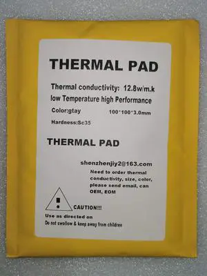Thermal pad Thermal Conductive Silicone Gap pad Grease Paste for Computer Graphics Card/CPU/RTX 3080 3090 12.8W/m.k (100mm*100mm*3.0mm), Grey