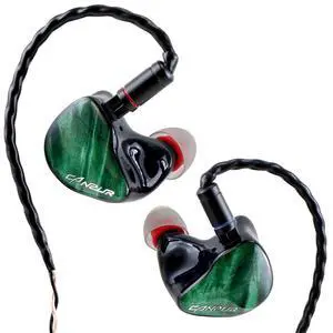 canpur JF1&1 IEM in Ear Monitor Earphones(1BA+1DD), Wired in-Ear Earphone with Dynamic Drive and Balanced Armatured HiFi Headset for Musician(1BA+1DD,Green)