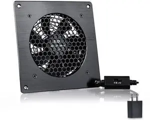 SCCCF USB Cabinet 120MM Fan Quiet Cooling Fan System 6" with Speed Control, for Home Theater AV Cabinets