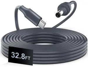 Power Cable USB to DC 32.8FT/10M for Starlink Mini, 100W USB Type-C Male to DC Male Waterproof, Compatible with 65W+ PD Power Source