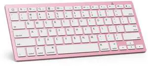 OMOTON Bluetooth Keyboard Compatible with iPad 10th Generation, iPad 10.2 (9th/8th/7th), iPad Pro 13/12.9/11 inch, iPad Air/Mini and More Bluetooth Enabled Devices, Rose Gold