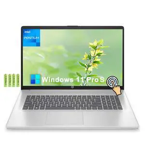 HP 17 17.3" HD+ Touchscreen Business Laptop Computer [Windows 11 Pro S], Intel Pentium Silver N5030, 32GB RAM, 2TB PCIe SSD, Numeric Keypad, Wi-Fi 5, BT 5.0, HDMI, USB, w/Battery