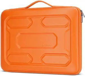 DOMISO 17 inch Laptop Sleeve with Handle Shockproof Waterproof EVA Protective Case for 17.3" ZBook Fury 17.3 G8/MSI GS73VR Stealth Pro/HP Envy 17/LG Gram 17"/ROG Strix GL702VS, Orange