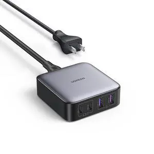 UGREEN 65W USB C Charger, Nexode 4-Port GaN Charging Station with 2 USB-C and 2 USB-A, Power Adapter for iPhone 16/16 Pro/15, Galaxy S24 Ultra, iPad Pro, MacBook Pro/Air, Steam Deck