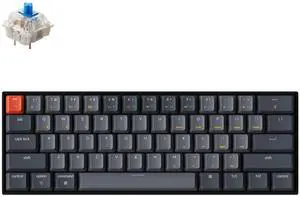 Keychron K12 60% Layout Hot-Swappable Bluetooth Wireless/USB Wired Mechanical Keyboard with Gateron G Pro Blue Switch RGB Backlit, Compact 61-Key Computer Gaming Keyboard Compatible with Mac Windows