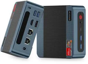 BOSGAME Mini PC P3 Lite, AMD Ryzen 7 6800H Gaming Mini PC, 32GB DDR5, 1TB NVMe SSD, Triple-4K Displays & 8K Resolution, Two NVMe SSD Slots, Dual 2.5Gb RJ45 LAN, Wi-Fi 6E/BT5.2