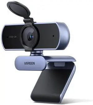 UGREEN 2K Webcam, Full HD 1080P Webcam for PC, Web Camera with Autofocus, Privacy Cover, Dual Noise Cancelling Mics, Computer USB Camera for Streaming, Conferencing, Calling, Zoom, Skype, Teams