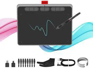 Drawing Tablet Acepen Graphics Tablet with Battery-Free Stylus 8192 Pressure Sensitivity 8 Hot Keys, 9 x 6 inch Pen Tablet for Digital Art, Online Teaching, Animation, Work with Mac, PC & Mobile