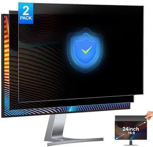 JEAPKA [2-Pack] 24 Inch Privacy Screen for Monitor Computer Screen Privacy Filter for 16:9 Widescreen Monitor Desktop PC Monitor Privacy Film Monitor Privacy Shield and Anti-Glare Protector