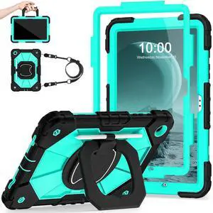 Auizotl Case for Galaxy Tab A9 Plus Case 11 Inch with Screen Protector/Rotating Stand/Pen Holder,Military Grade Shockproof Case for Samsung Galaxy A9+ Tablet Cases