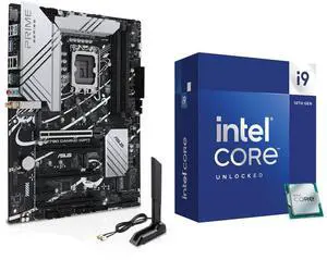 MICRO CENTER CPU Motherboard Combo - Intel i9-14900K 14th Gen 24-Cores LGA 1700 Desktop Processor with ASUS Z790 Gaming WIFI7 Motherboard