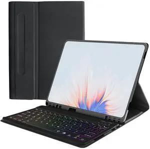 Qoosea for Samsung Galaxy Tab S9 Keyboard Case Wireless with S Pen Holder Bluetooth 7 Colors Backlit Detachable Keyboard for Galaxy Tab S9 11 inch with Magnetically Black