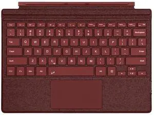 NUWONAYA Keyboard for Surface Pro 7+ Pro 7 Pro 6 Pro 5 Pro 4 Pro 3, Portable Slim Type Cover for Surface Pro, Wireless Keyboard with Multi-Touch Trackpad,7 Color Backlit,Wine Red