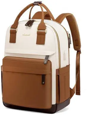 LOVEVOOK Travel Laptop Backpack Women, 15.6 Inch Anti-theft Laptop Bag with USB Port, Fashion Waterproof Computer Backpacks Teacher Nurse Backpack Purse for College Work