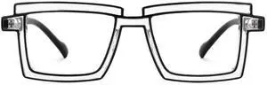 Zeelool Rectangle Glasses Stylish Eyewear for Women Blue Light Blocking Glasses Anti Eyestrain Glasses ZJGP094654-11 Crystal