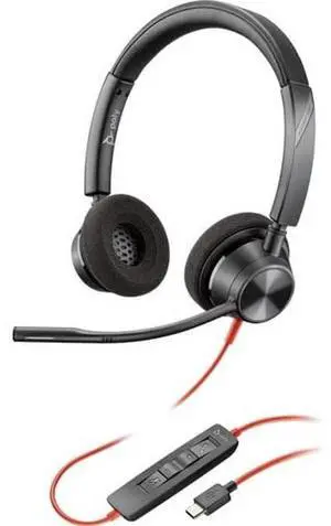 Plantronics Poly Blackwire 3320 Microsoft USB-C Wired Headset - 214013-101