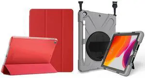ProCase iPad 10.2 Slim Smart Case Bundle with Rugged Heavy Duty Cover for 10.2" iPad 8th Gen 2020 / 7th Gen 2019