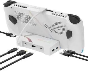 SABRENT Docking Station for Asus ROG Ally, 6-Port USB Type-C, 4K@60Hz HDMI, 5Gbps USB Ports, Power Delivery, Compact Design for Gaming (DS-RA6P)