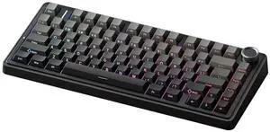 Shaking Tank x Aula F75 Gasket Mechanical Keyboard, 75% Wireless Hot Swappable Gaming Keyboard with Five-Layer Padding&Knob, Bluetooth/2.4GHz/USB-C, RGB (Black Gradient, LEOBOG Reaper Switch)