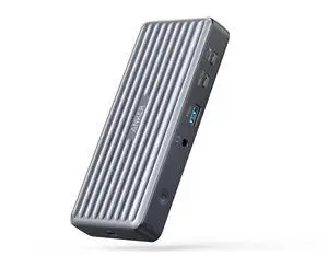Anker USB C Docking Station, PowerExpand 9-in-1 USB-C PD Dock, 60W Charging for Laptop, 20W Power Delivery Charging, 4K HDMI and DisplayPort, USB3.0&USB2.0 Data, Gigabit Ethernet, 3.5 mm Audio