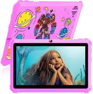 YINOCHE Kids Tablet 7" Toddler Tablet for Kids 3-7 32GB Tablets for Toddlers with Case WiFi Parental Control Dual Camera GMS Certified Toddler Learning Tablets for Children (Red)
