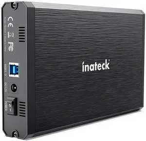 Inateck 3.5 Hard Drive Enclosure, Aluminum USB 3.0 Sata HDD Enclosure, FE3001
