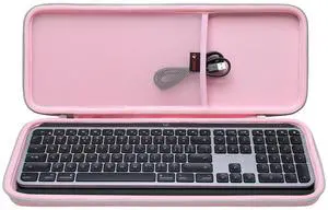 XANAD Hard Case for Logitech MX Keys/MX Keys Advanced MIC Wireless Illuminated KeyboardPink-Inside: 17.2"x6.2"x1.2"