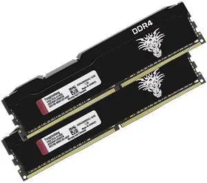 DDR4 2666MHz 16GB Kit (8GBx2) Desktop RAM PC4-21300 UDIMM Non-ECC Unbuffered 1.2V 288-Pin CL19 PC Computer Memory Upgrade Module Kit (Black)