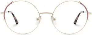 Zeelool Blue Light Blocking Glasses for Women, Round Fashion Glasses Frame Eyeglasses with Non-prescription Clear Lens ZJGM138838-06B