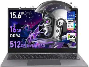 Win 11 Pro & MS Office 201915.6" Laptop Computer, FHD IPS,In tel 11th Gen Core i7-11375H(Up to 5.0GHz,4C/8T), Iris Xe Graphics,16G DDR4 RAM, Fingerprint Reader/Backlit KB/HDMI/Webcam (512G NVME SSD)