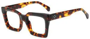 Firmoo Oversized Square Blue Light Blocking Glasses for Women/Men, Stylish Computer Eyeglasses Anti Headaches,Acetate