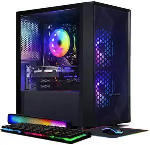 STGAubron Gaming PC Desktop Computer, Intel Core i5 up to 3.7GHz, GeForce RTX 2060 6G, 16G RAM, 512G SSD, WiFi, Bluetooth 5.0, RGB Fan x2, RGB BT Sound Bar, Windows 10 Home