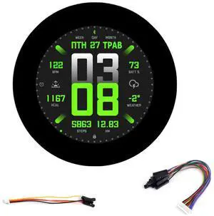 UeeKKoo ESP32-S3 2.8inch Capacitive Touch Round Display Development Board Development Board, 480x480 Resolution IPS Display, 32-bit LX7 Dual-Core Processor, ESP32 with Display, Supports WFi & BLE