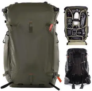 PGYTECH OnePro Focux Backpack 25L, Fits DSLR/SLR/Mirrorless Cameras/Lenses and Other Gear, Lightweight Outdoor Hiking Bag for Photography, Travel Bag with Laptop Compartment, Green